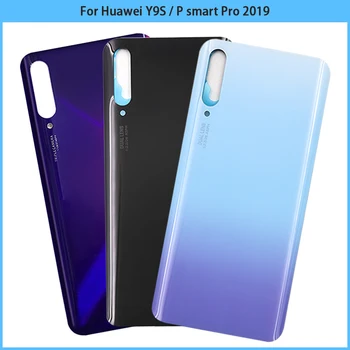 Новинка для Huawei P smart Pro 2019/Y9S Стеклянная задняя крышка батарейного отсека Корпус задней дверной панели Замена клея для объектива камеры