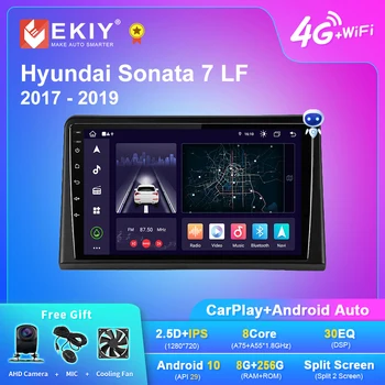 EKIY X7 Android Автомагнитола для Hyundai Sonata 7 LF 2017-2019 Навигация GPS 1280*720 DSP Carplay Мультимедийный плеер Авто Стерео