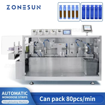 Автоматическая машина для розлива и укупорки жидких монодозных полосок ZONESUN