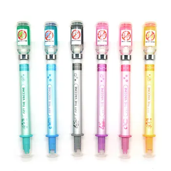 12шт Шприц-нейтральная ручка Шприц-гелевые ручки для врача Пластиковая шариковая ручка письменные принадлежности для медсестры