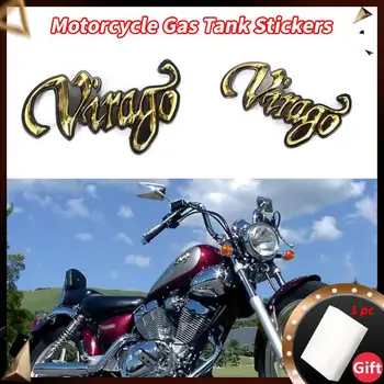 1 Пара Наклейка на бензобак мотоцикла, Декоративная наклейка для Yamaha Virago XV125 250 400 535 700, Наклейки для украшения бака, Аксессуары