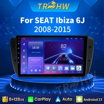 Для Seat Ibiza 6j Iv 4 2008-2015 Android Радио Speler Авторадио Мультимедиа Gps Bt Carplay Android 13 Авто Wifi 4G Geen 2din