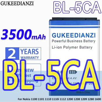 Аккумулятор GUKEEDIANZI большой емкости BL-5CA 3500 мАч для Nokia 1100 1101 1110 1110i 1112 1200 1208 1209 1280 1600