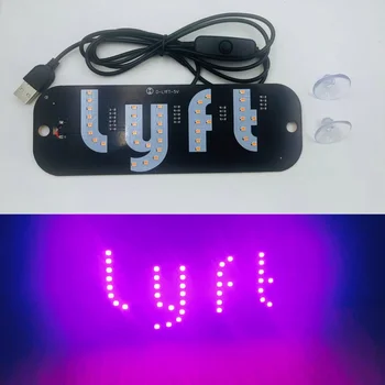 Автомобильная светодиодная вывеска с интерфейсом USB, синий выключатель света для удобного нахождения пассажира в ночное время, с присосками для окон