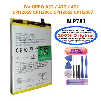 BLP781 5000 мАч Оригинальный Аккумулятор Для OPPO A52 A72 A92 CPH2059 CPH2061 CPH2069 CPH2067 Высококачественные Аккумуляторы Для Мобильных Телефонов Bateria