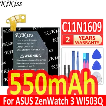 550 мАч KiKiss Мощный аккумулятор C11N1609 для ASUS ZenWatch 3 WI503Q Сменные батареи для умных часов