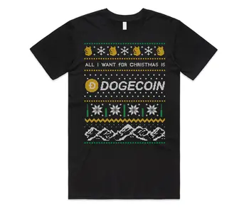 Все, что я хочу на Рождество, - это футболка Doge с Dogecoin