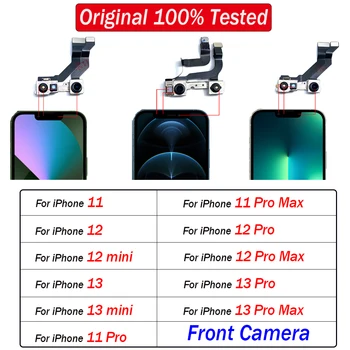 Оригинальная 100% Протестированная Фронтальная Камера Для iPhone 11 12 14 Pro Max 13 mini 14 Plus Модуль Фронтальной Маленькой Фронтальной Камеры Гибкий Кабель Лента