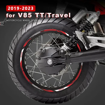 Наклейка на Колесо Мотоцикла Водонепроницаемая Наклейка на Обод в Полоску для Moto Guzzi V85TT Аксессуары V85 TT Путешествия 2019 2020 2021 2022 2023