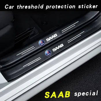 Защитная лента для автомобильных наклеек из углеродного волокна, Автомобильный порог, Приветственная педаль, Защитная пленка от царапин Для SAAB SCANIA 95 93 900 9-7