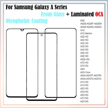 10 шт. (Олеофобное покрытие) Сенсорный экран Переднее Стекло + OCA Для Samsung Galaxy A03 Core A03s A13 A23 A33 A53 A73 A02 A02s A12 A22 A32