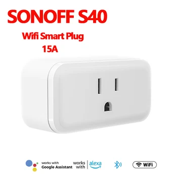 SONOFF iPlug S40 US 15A WiFi Smart Plug Беспроводная Розетка Статистика Электроэнергии Сопряжение Bluetooth Через приложение eWeLink Alexa