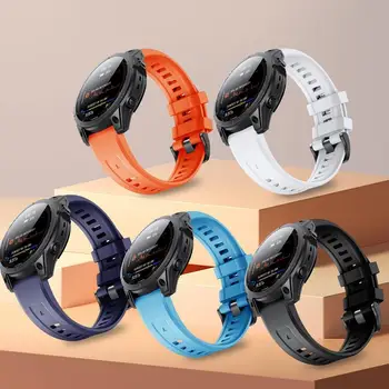 Силиконовый ремешок для часов Garmin Fenix 7, противоударный, с металлической пряжкой, сменный ремешок, уникальный браслет