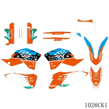 Графические наклейки Наклейки Мотоциклетный фон для KTM EXC EXCF 125 250 300 450 2008 2009 2010 2011