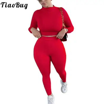 Осень 2023, женский комплект из двух предметов, повседневная однотонная спортивная одежда, укороченный топ с длинным рукавом и леггинсы с высокой талией для занятий фитнесом в тренажерном зале