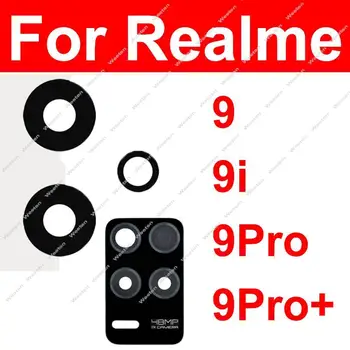 Для Realme 9 9i 9 Pro + Plus Стеклянная линза задней камеры 5G Объектив задней камеры с наклейкой Запасные части