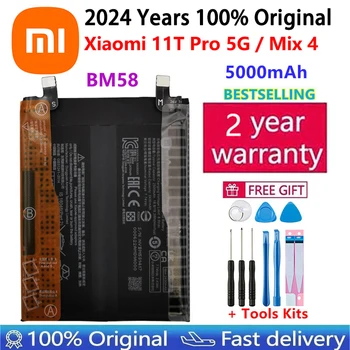 2024 Года 100% Оригинальный Новый Высококачественный Аккумулятор Xiaomi 11T Pro 5G Mix 4 Mix4 5000 мАч BM58 Запасные Батареи Для мобильных телефонов
