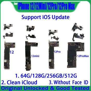 Оригинальная разблокировка материнской платы Clean iCloud для iPhone 12 Pro Max 12 MINI Материнская плата с идентификатором лица/без него для iPhone 12 Mini Логическая плата