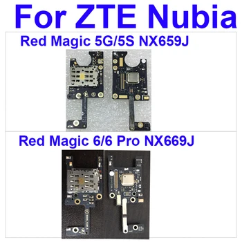 Лоток для SIM-карты Микрофонная Плата Для ZTE Nubia Red Magic 5S 5G NX659J 6 6Pro NX669J MIC Держатель Sim-Карты Для Ремонта