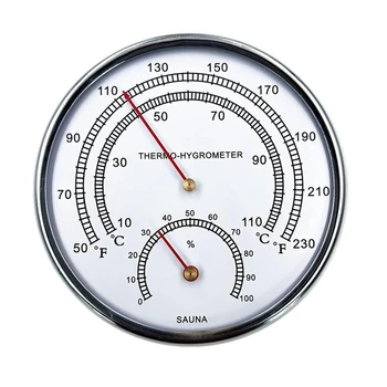 Гигрометр-термометр для сауны, термометр по Фаренгейту, Гигротермограф с внутренним циферблатом, инструмент для измерения температуры