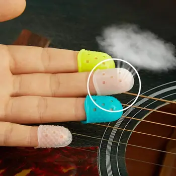 4 шт. / компл. Силиконовая защита для пальцев Playi Guitar с вентилируемым кончиком пальца для любителей инструментов, инструмент для начинающих, экономящий трудозатраты