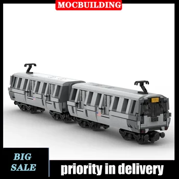 MOC Urban Railway Underground Subway 3 Модель транспортного средства, сборка строительных блоков, коллекция станций метро, серия игрушек в подарок