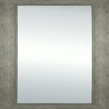 Прямоугольное зеркало, 17x53in, серый в деревенском стиле