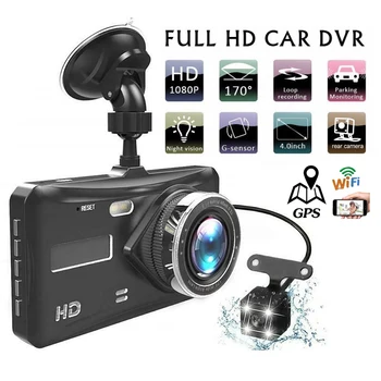 Автомобильный видеорегистратор WiFi Full HD 1080P Видеорегистратор Камера автомобиля Привод Видеорегистратор Черный ящик ночного видения Авторегистратор Автомобильные аксессуары GPS
