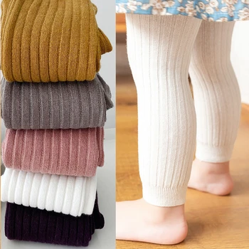 Весенне-осенние детские брюки, леггинсы для новорожденных девочек, хлопковые брюки Soild Color, детские Леггинсы 0-4 лет