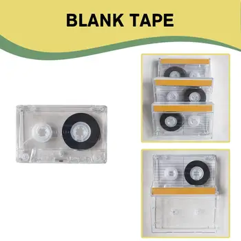 1 шт. Прозрачная пустая аудиокассета, кассетные чехлы, пластиковые катушки, кассета (без ленты)