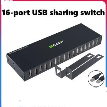 НОВЫЙ USB 2.0 Переключатель KVM Switcher Splitter Box Для Совместного Использования 16 ПК Принтер Клавиатура Мышь KVM 4K USB Switch Box Видеодисплей
