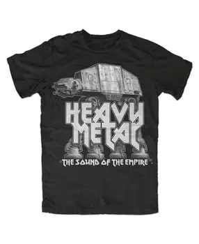 На футболке с серебристым принтом Heavy Metal Fun Cult