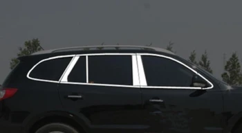 Для Hyundai SantaFe Santa Fe 2006 2007 2008 2009 2010 2011 2012 Автомобильная наклейка, украшающая окно стойки, Средняя полоса, отделка рамы