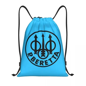 Изготовленный на заказ военный пистолет с логотипом Beretta, сумки на шнурке для покупок, рюкзаки для йоги, Женский Мужской рюкзак для спортзала, рюкзак для спортзала