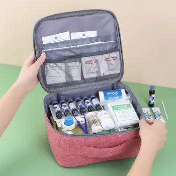 многоразовые сумки для хранения лекарств, необходимые в быту принадлежности для оказания первой помощи, чехол для хранения ватных тампонов, дезинфекционный пакет для воды