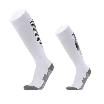 1 пара футбольных носков Мягкие эластичные дышащие впитывающие пот детские носки до колен для софтбола Спортивные носки