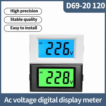 D69-20 120 Двухпроводной цифровой измеритель напряжения переменного тока 110V220V380V с индикатором зеленого и синего света высокой точности