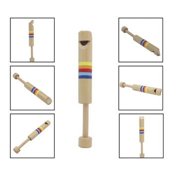 2 шт Скользящий свисток Деревянная Скользящая флейта Музыкальный инструмент Детская игрушка-свисток из деревянной флейты для начинающих