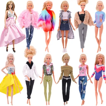 Одежда для куклы Барби Модное платье, юбка, брюки, одежда для куклы Барби, одежда и аксессуары для куклы 11,8 дюймов, игрушка в подарок для девочки
