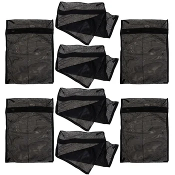 8 Шт. Черный мешок для белья, сетчатые мешочки для стирки одежды, дорожная стиральная машина из полиэстера