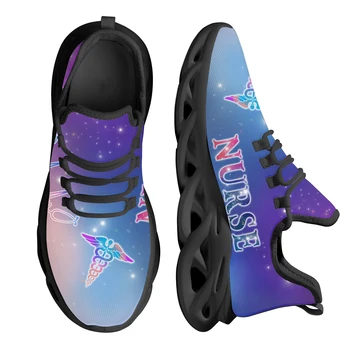 Спортивная обувь INSTANTARTS EMT Nurse Galaxy Print для фитнеса для женщин, легкие дышащие кроссовки, нескользящая обувь для медсестры