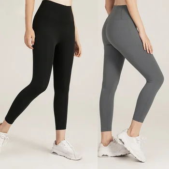 С логотипом lu, женские штаны для йоги с высокой талией, бесшовные спортивные колготки для фитнеса, спортивные костюмы для занятий спортом.