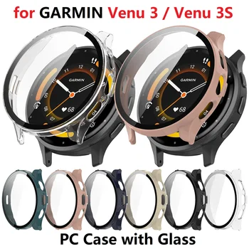 30ШТ Защитный чехол для смарт-часов Garmin Venu 3/Venu 3S Жесткий бампер для ПК Чехол для защиты экрана из закаленного стекла