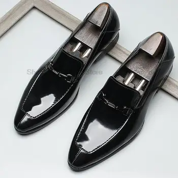 Мужские лоферы в итальянском стиле, Обувь ручной работы, высококачественная модельная обувь из натуральной кожи Для мужчин, деловые официальные туфли-оксфорды