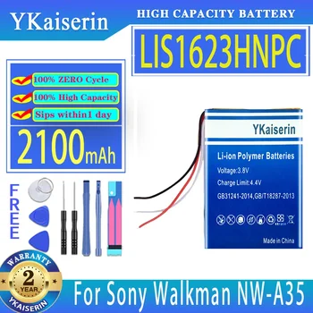 YKaiserin аккумулятор LIS1623HNPC 2100 мАч для Sony для Walkman NW-A46 NW-A47 NW-A55 NW-A56 NW-A57 NW-A105 NW-A106 NW-A107 NW-A35