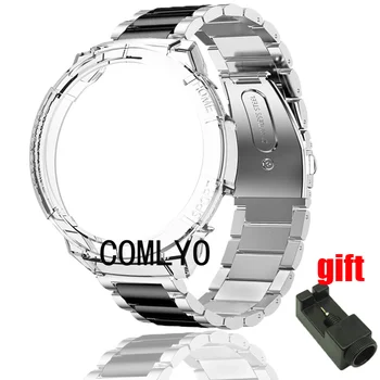 Подходит для корпуса Mibro watch GS, защитного бампера для ПК, ремешка из нержавеющей стали, металлического ремешка