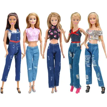 Модные Летние Повседневные Наряды для Куклы Barbie 1/6 BJD Одежда Аксессуары Для Переодевания В Игровой Дом