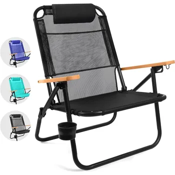 Пляжный стул с рюкзаком премиум-класса для взрослых - Пляжный стул с ремнями для рюкзака - Складной и откидывающийся пляжный стул для кемпинга Складной