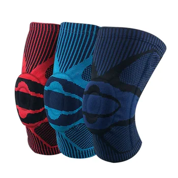 Спортивные наколенники Бандаж с вязаной силиконовой подкладкой Тренировочные волейбольные наколенники для коленной чашечки Профессиональные Баскетбольные наколенники