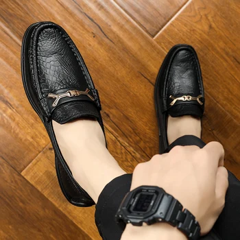 Мужская обувь, повседневная новая мужская обувь Оксфорд из искусственной кожи, кожаная деловая мужская обувь, дышащая модная обувь для свадебной вечеринки